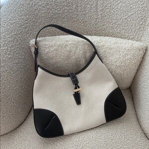 Elegant Black and Cream Women's Bag